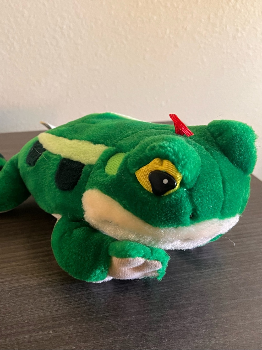 Vintage 90’s 1998 Nanco Stuffed Animal Toy Frog Kids Green